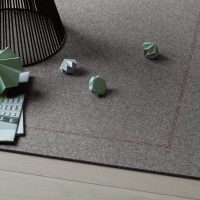 Contemporary rug / wool / plain